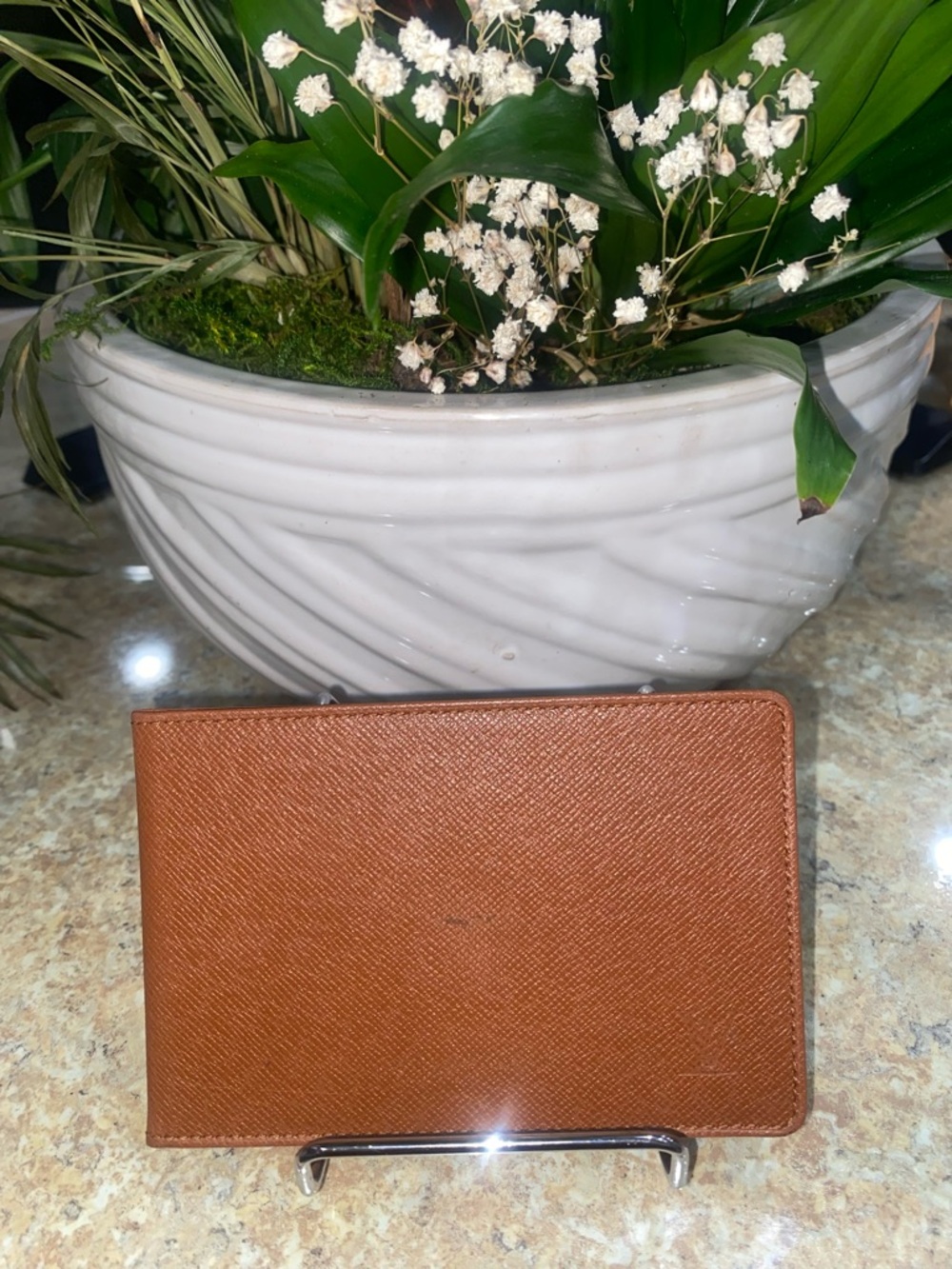Louis Vuitton Vintage Brown Taiga Leather Unisex Card Holder Wallet SP0977 EUC - Picture 2 of 15